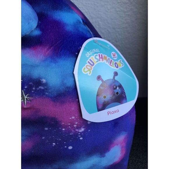 NEW Squishmallows Kellytoy 18" Piaxa The Alien Plush Toy Purple Blue Pink Silver - Picture 3 of 9
